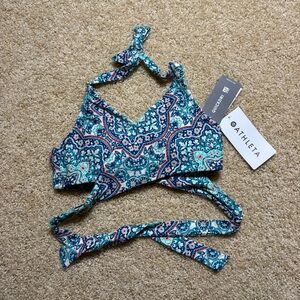 Athleta Monaco Bra Cup Wrap Bikini Top Size 34 B/C